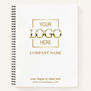 White Custom Business Logo Promotional Branding Notebook