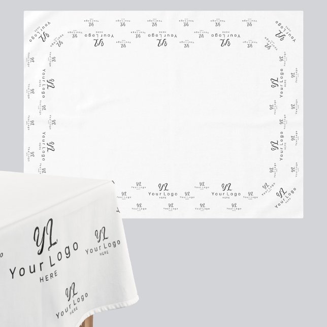 White Custom Business Logo Trade show Display Tabl Tablecloth (Creator Uploaded)