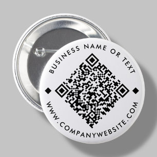 White   Custom Business QR Code Button