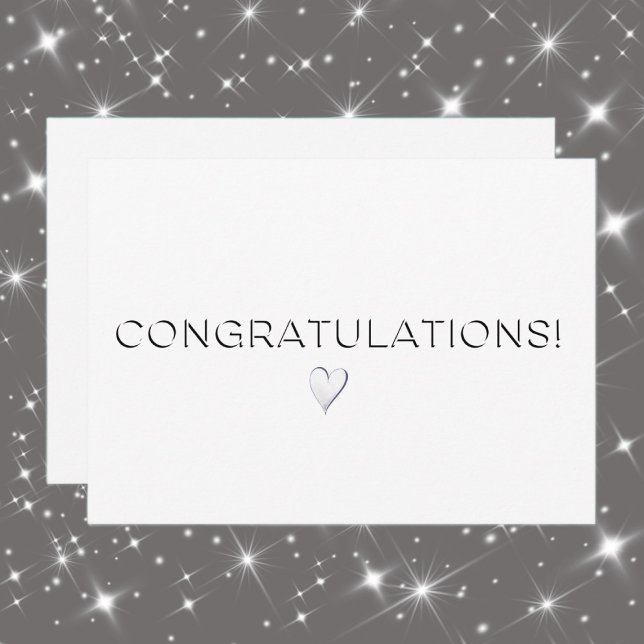 White Custom Elegant All Occasion Congrats Flat Card (Creator Uploaded)