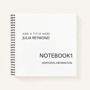 white custom notebook