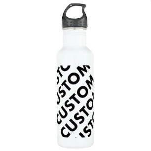 WHITE Custom Stainless Steel Water Bottle 24oz.