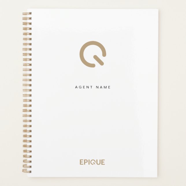White Customised Epique Day Planner (Front)