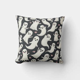 White Cute Ghost Pillow