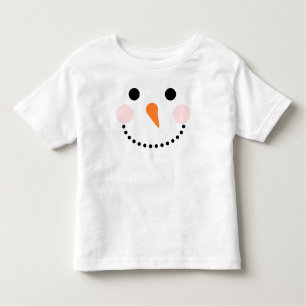 White Cute Snowman Christmas Toddler T-Shirt