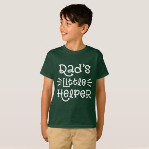 White Dad's Little Helper Cute Hand Lettered T-Shirt