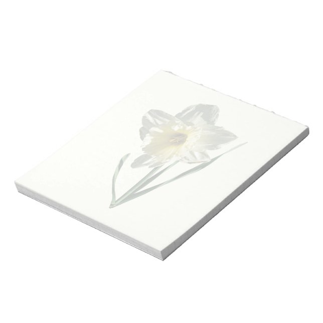 White Daffodil Notepad (Rotated)