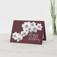 White Daffodils Against Port Colour Background