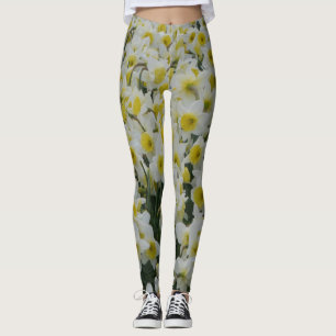 White Daffodils Legging