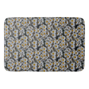 White Daisies Bath Mat