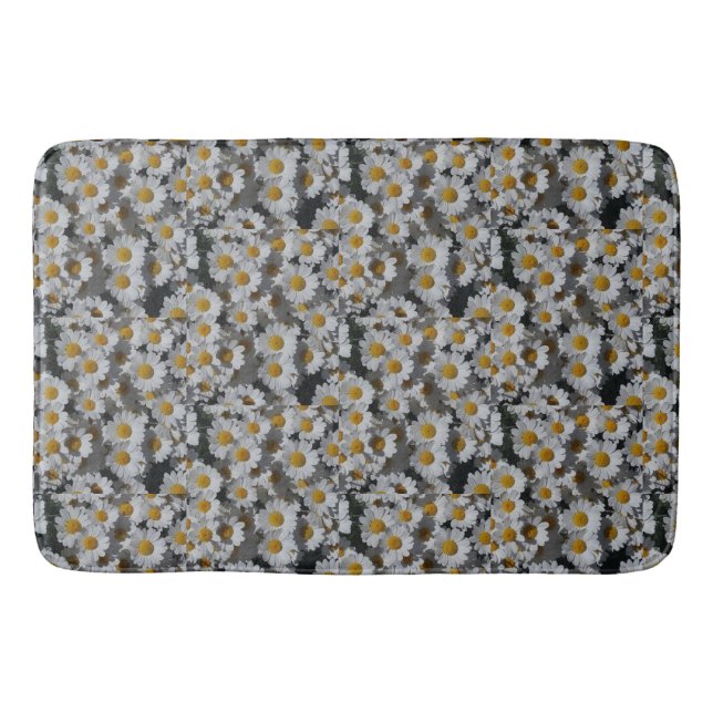 White Daisies  Bath Mat (Front)