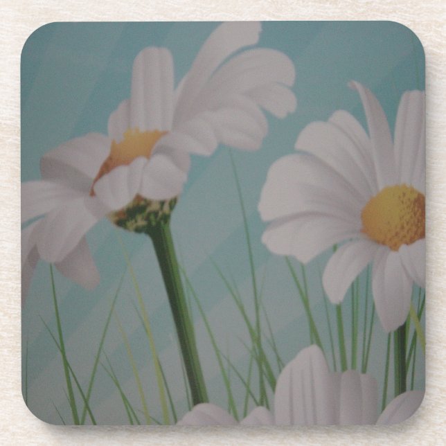 WHITE DAISIES COASTER (Front)