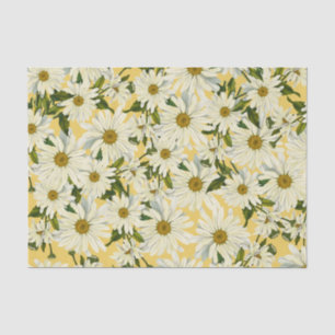 White Daisies Daisy Flower Yellow Bright Party Tissue Paper
