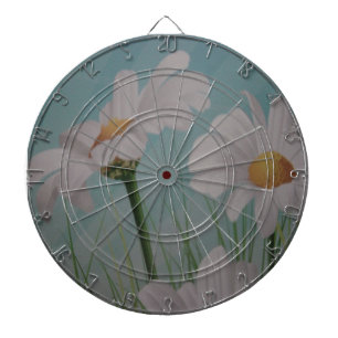 WHITE DAISIES DARTBOARD