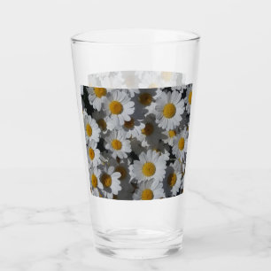 White Daisies Glass