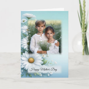 White Daisies Happy Mother’s Day Card with Photo
