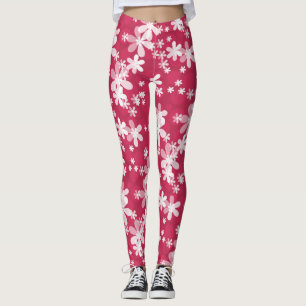 White daisies leggings