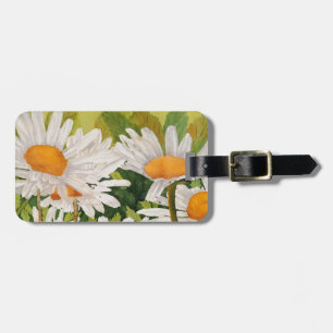 White Daisies Luggage Tag