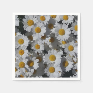 White Daisies Paper Napkin