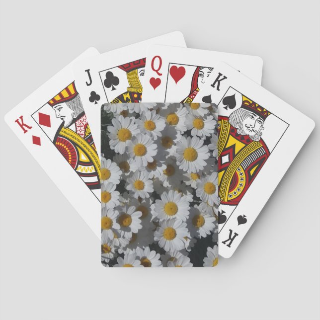 White Daisies Playing Cards (Back)