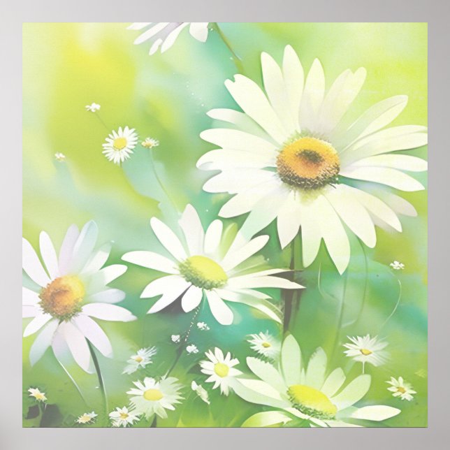 White Daisies Poster (Front)