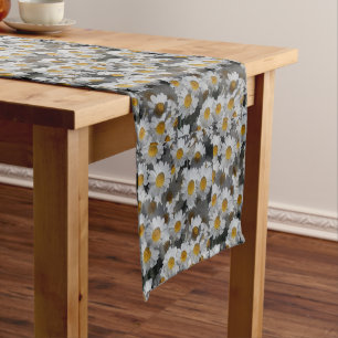 White Daisies  Short Table Runner