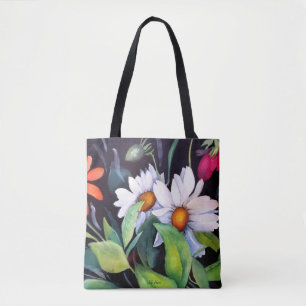 White Daisies Tote Bag