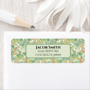 White Daisies Yellow Butterflies Return Address Label