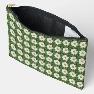 White Daisy Accessory Pouch