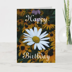 White Daisy and Blackeyed Susans Card