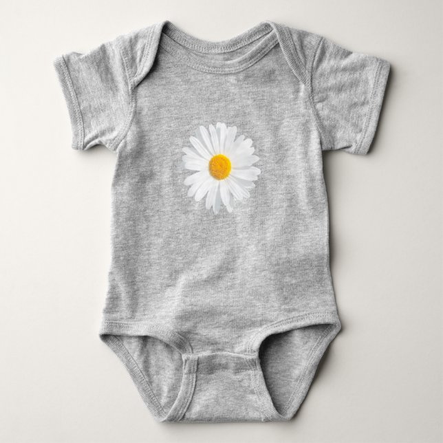 white daisy baby bodysuit (Front)