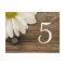 White Daisy Barn Wood Country Wedding Table Number