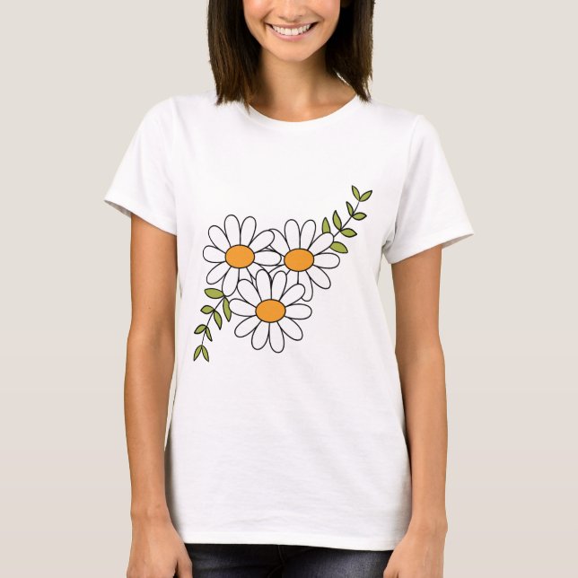 White daisy bundle T-Shirt (Front)