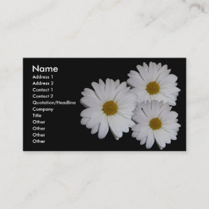 White daisy business card