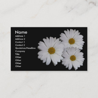 White daisy business card