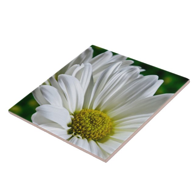 White Daisy Ceramic Tile (Side)