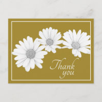 White Daisy Chain With Mustard Backdrop Thank You