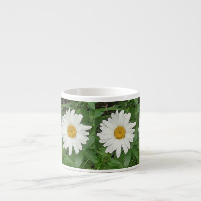 White Daisy Espresso Cup (Front)