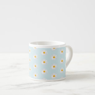 white daisy espresso cup
