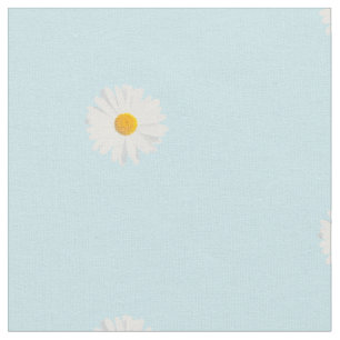white daisy fabric