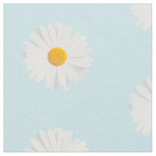 white daisy fabric