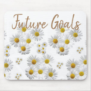White Daisy Floral Mouse Pad! Mouse Pad