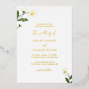 White Daisy Floral Rustic Wedding