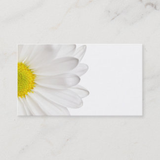 White Daisy Flower Background Customised Daisies Business Card