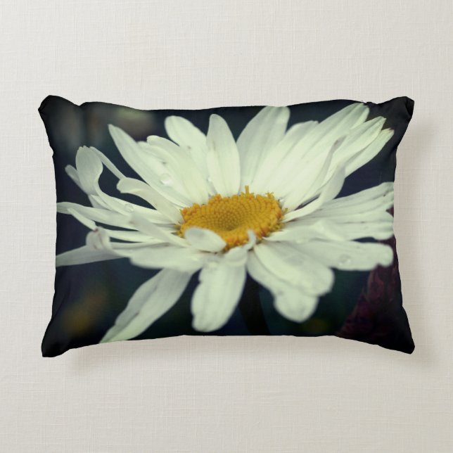 White Daisy Flower  Decorative Cushion (Front)