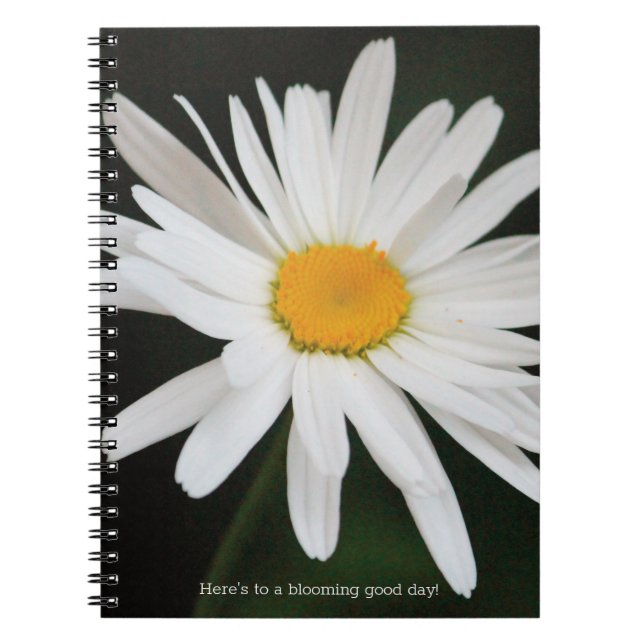 White Daisy Flower Notebook (Front)
