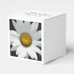 White Daisy Flower Wedding Favour Box