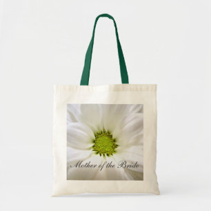 white daisy flower weddings tote bag