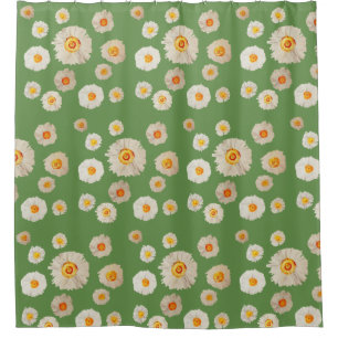 White daisy flowers Shower Curtain