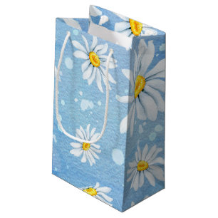 white daisy fun small gift bag